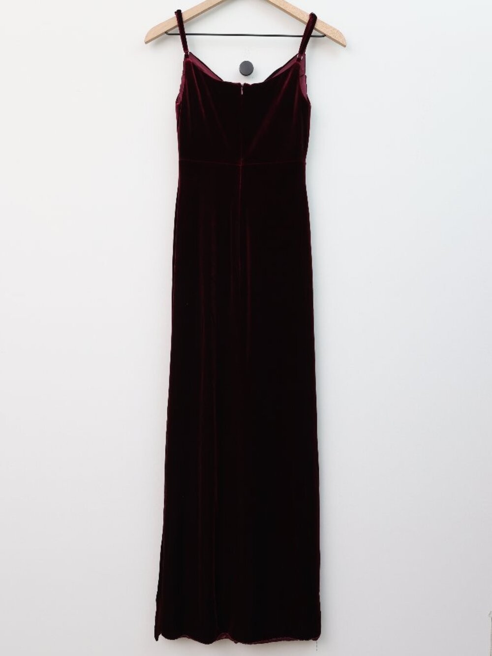 Revelry Skye Velvet Cowl Neck Maxi Formal Dress Burgundy Size 0 - Picture 3 of 4
